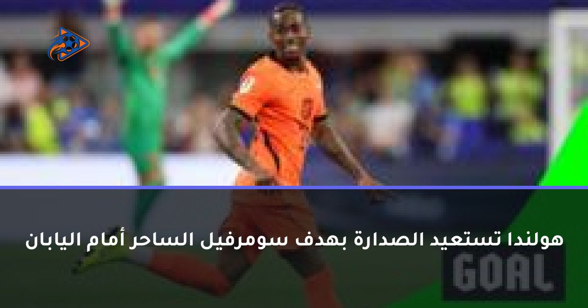 هولندا تستعيد الصدارة بهدف سومرفيل الساحر أمام اليابان